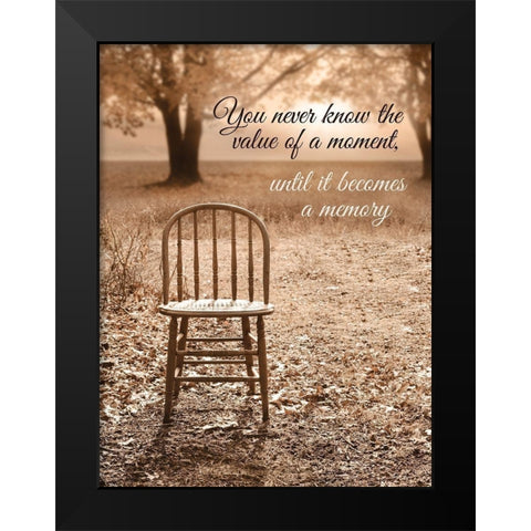 Value of a Moment Black Modern Wood Framed Art Print by Deiter, Lori