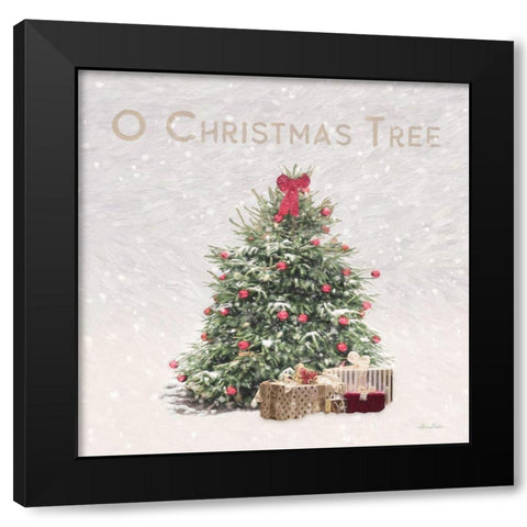 O Christmas Tree Black Modern Wood Framed Art Print by Deiter, Lori