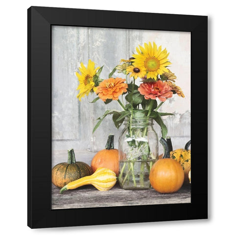 Autumn Still Live Black Modern Wood Framed Art Print by Deiter, Lori