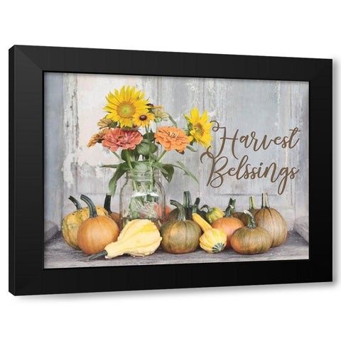 Harvest Blessings Black Modern Wood Framed Art Print with Double Matting by Deiter, Lori