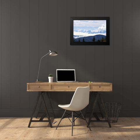 Smoky Mountain High Black Modern Wood Framed Art Print by Deiter, Lori
