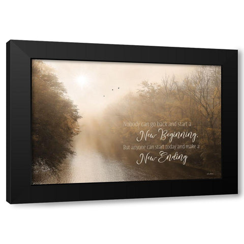 A New Ending Black Modern Wood Framed Art Print with Double Matting by Deiter, Lori