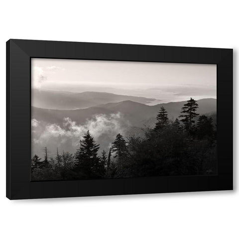 Mountain Layers 3 Black Modern Wood Framed Art Print with Double Matting by Deiter, Lori
