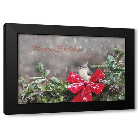 The First Snowfall Black Modern Wood Framed Art Print by Deiter, Lori