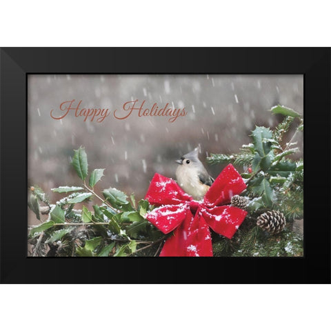 The First Snowfall Black Modern Wood Framed Art Print by Deiter, Lori