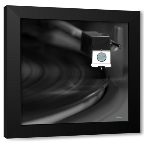Put on a Record Black Modern Wood Framed Art Print by Deiter, Lori