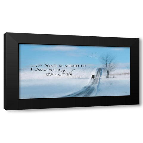 Choose Your Own Path Black Modern Wood Framed Art Print by Deiter, Lori
