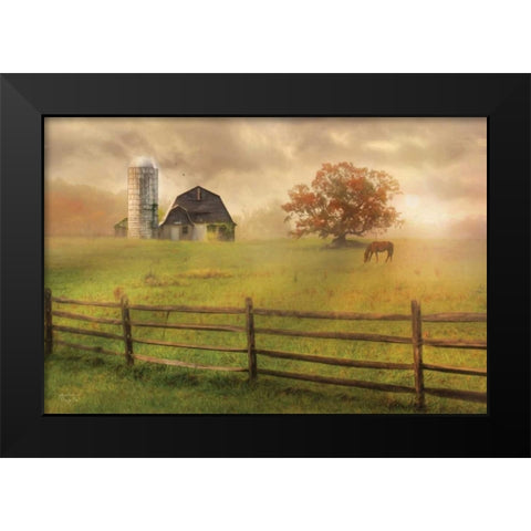 Graze On Black Modern Wood Framed Art Print by Deiter, Lori