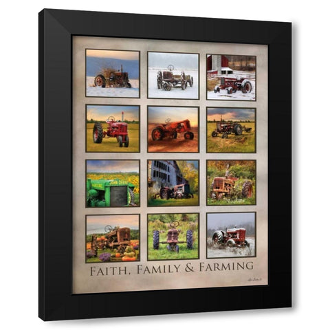 Faith, Family and Farming Black Modern Wood Framed Art Print with Double Matting by Deiter, Lori