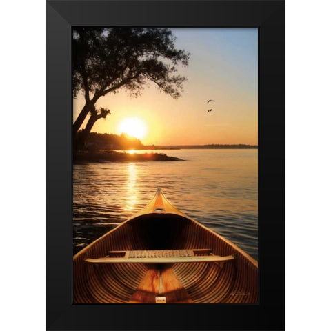 Sunset on the Lake I Black Modern Wood Framed Art Print by Deiter, Lori