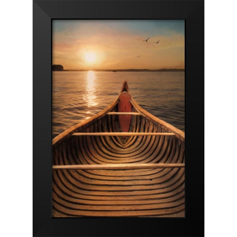 Sunset on the Lake II Black Modern Wood Framed Art Print by Deiter, Lori