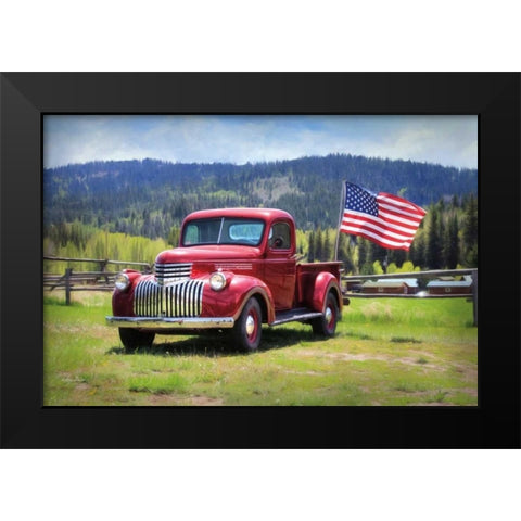 American Made II Black Modern Wood Framed Art Print by Deiter, Lori