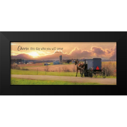 Choose the Day Black Modern Wood Framed Art Print by Deiter, Lori