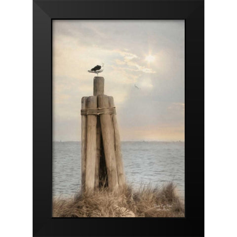 Birds Eye View Black Modern Wood Framed Art Print by Deiter, Lori