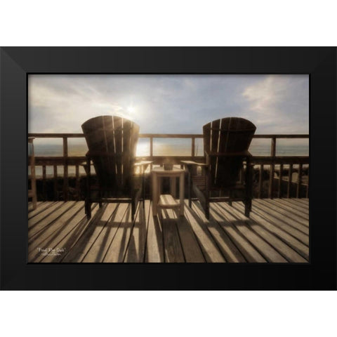 Front Row Seats Black Modern Wood Framed Art Print by Deiter, Lori