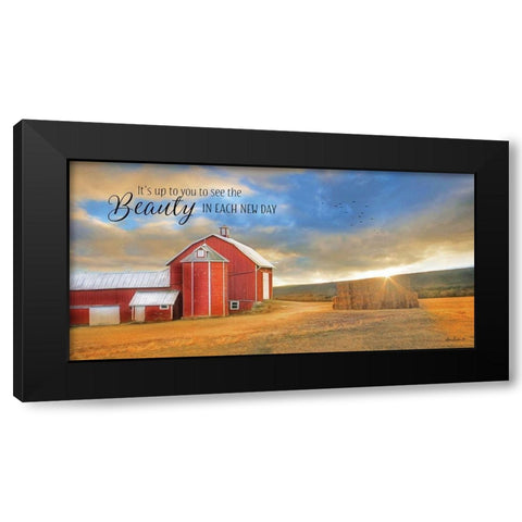 The Beauty in Each New Day Black Modern Wood Framed Art Print with Double Matting by Deiter, Lori
