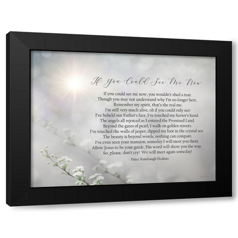 If You Could See Me Now - Floral Black Modern Wood Framed Art Print by Deiter, Lori