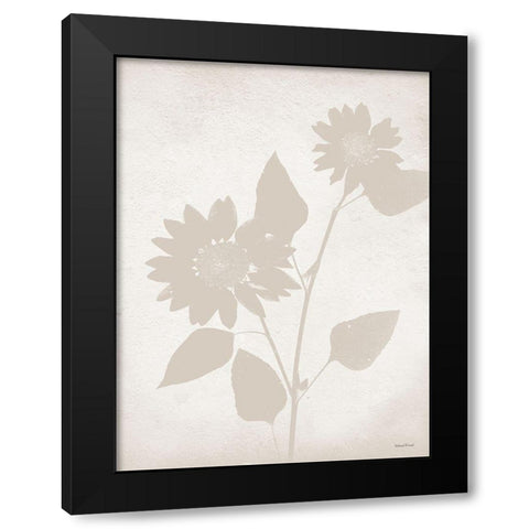 Floral Silhouette III Black Modern Wood Framed Art Print by Lettered And Lined