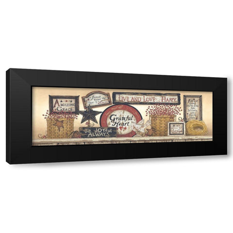 Sign Collector Black Modern Wood Framed Art Print with Double Matting by Spivey, Linda
