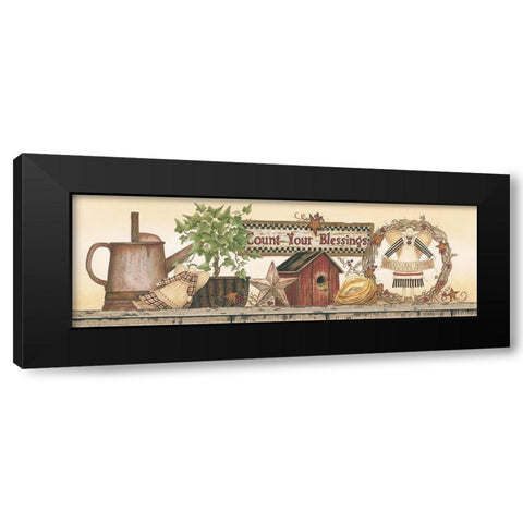 Count Your Blessings Black Modern Wood Framed Art Print with Double Matting by Spivey, Linda