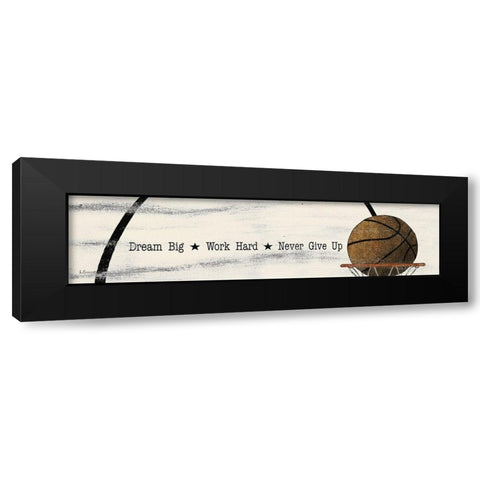 Basketball - Dream Black Modern Wood Framed Art Print with Double Matting by Spivey, Linda