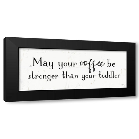 Strong Coffee Black Modern Wood Framed Art Print with Double Matting by Lux + Me Designs