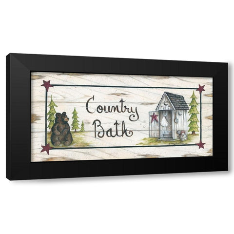 Country Bath Black Modern Wood Framed Art Print by June, Mary Ann