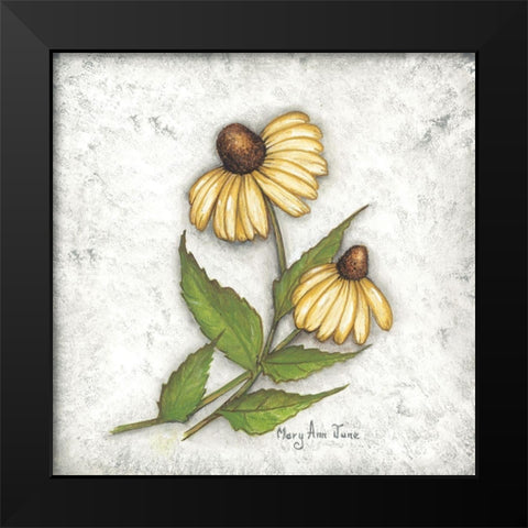 Yellow Coneflowers Black Modern Wood Framed Art Print by June, Mary Ann