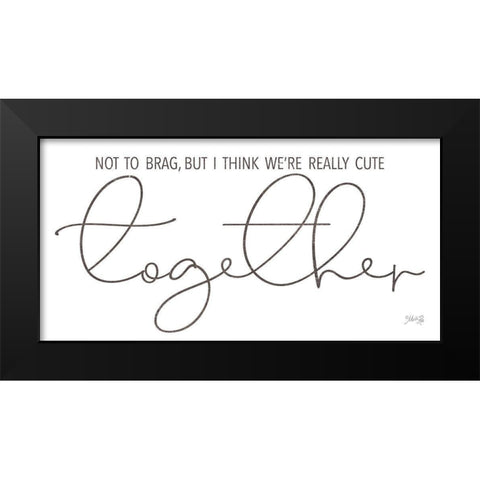 Cute Together Black Modern Wood Framed Art Print by Rae, Marla