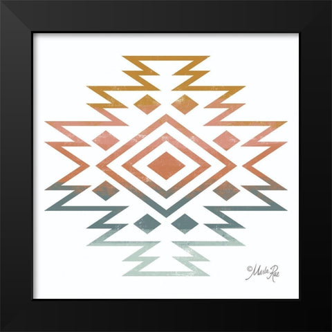 Tranquil Tribal Print 2 Black Modern Wood Framed Art Print by Rae, Marla