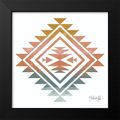 Tranquil Tribal Print 3 Black Modern Wood Framed Art Print by Rae, Marla