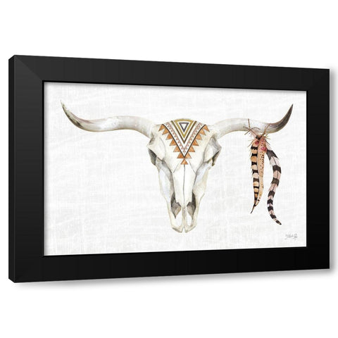 Tribal Skull I Black Modern Wood Framed Art Print by Rae, Marla