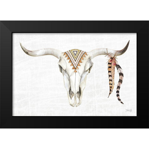 Tribal Skull I Black Modern Wood Framed Art Print by Rae, Marla