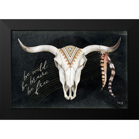 Be Wild I Black Modern Wood Framed Art Print by Rae, Marla