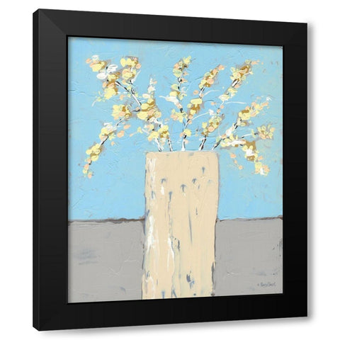 Forsythia Black Modern Wood Framed Art Print with Double Matting by Ebert, Roey