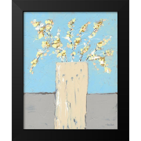 Forsythia Black Modern Wood Framed Art Print by Ebert, Roey