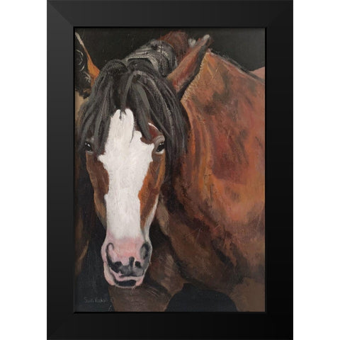 Horse Portrait I Black Modern Wood Framed Art Print by Redman, Suzi