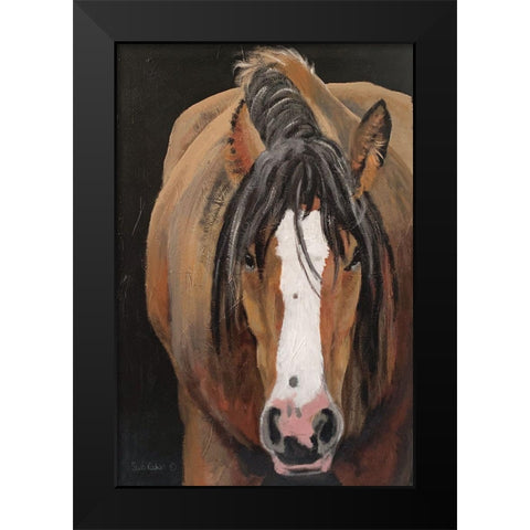 Horse Portrait II Black Modern Wood Framed Art Print by Redman, Suzi