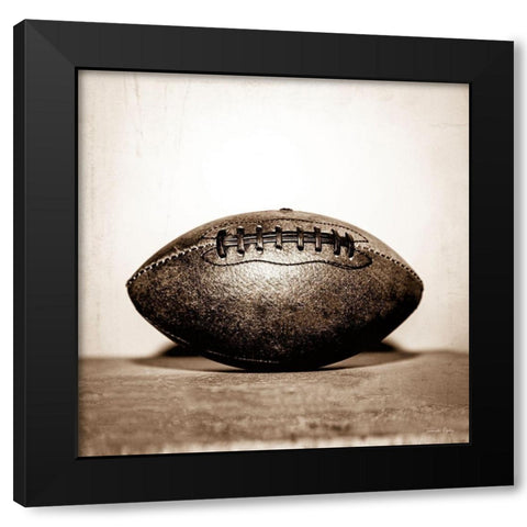 Vintage Football Black Modern Wood Framed Art Print by Rigsby, Jennifer