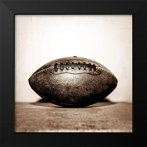 Vintage Football Black Modern Wood Framed Art Print by Rigsby, Jennifer