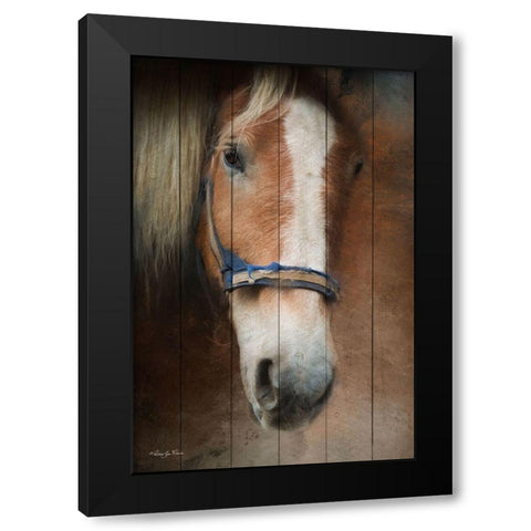 Blaze Black Modern Wood Framed Art Print by Vieira, Robin-Lee