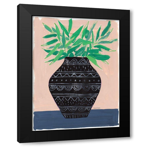 Global Vase I Black Modern Wood Framed Art Print by Nieman, Rachel
