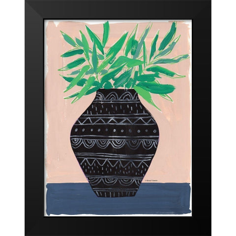Global Vase I Black Modern Wood Framed Art Print by Nieman, Rachel