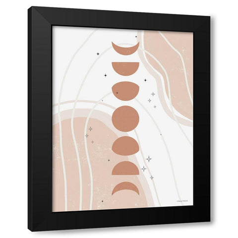 Desert Moon Phase Black Modern Wood Framed Art Print by Nieman, Rachel