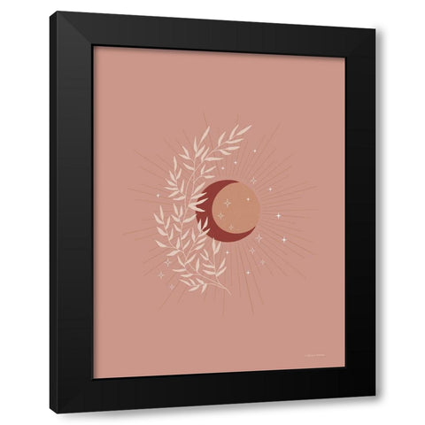 The Moon-Sun and Earth Black Modern Wood Framed Art Print by Nieman, Rachel