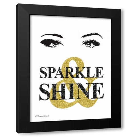 Sparkle and Shine Black Modern Wood Framed Art Print with Double Matting by Ball, Susan