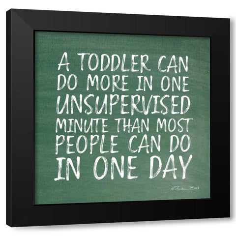 One Unsupervised Minute Black Modern Wood Framed Art Print by Ball, Susan