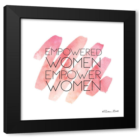 Empowered Women Black Modern Wood Framed Art Print with Double Matting by Ball, Susan