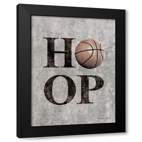 Basketball HOOP Black Modern Wood Framed Art Print with Double Matting by Ball, Susan