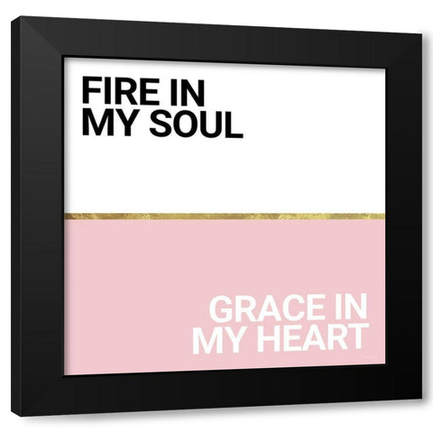 Fire and Grace Black Modern Wood Framed Art Print by Ball, Susan